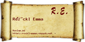 Röckl Emma névjegykártya