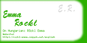 emma rockl business card