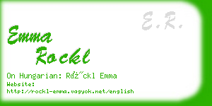 emma rockl business card